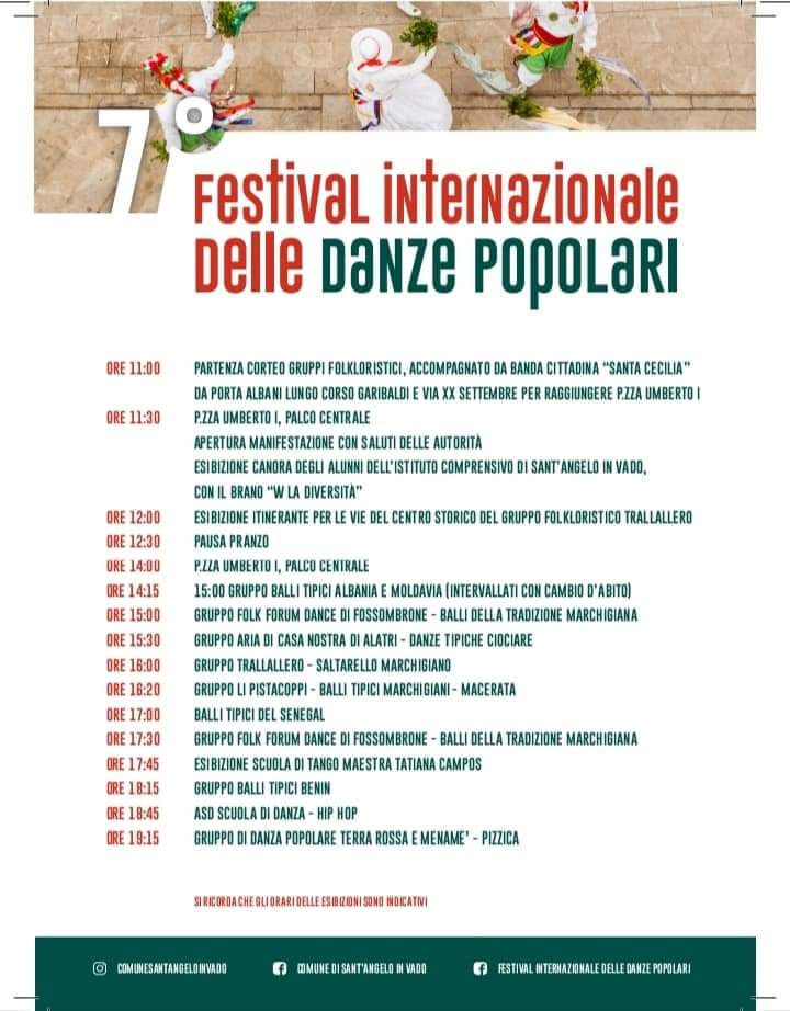 Programma Festival internazionale delle danze popolari - Li Pistacoppi